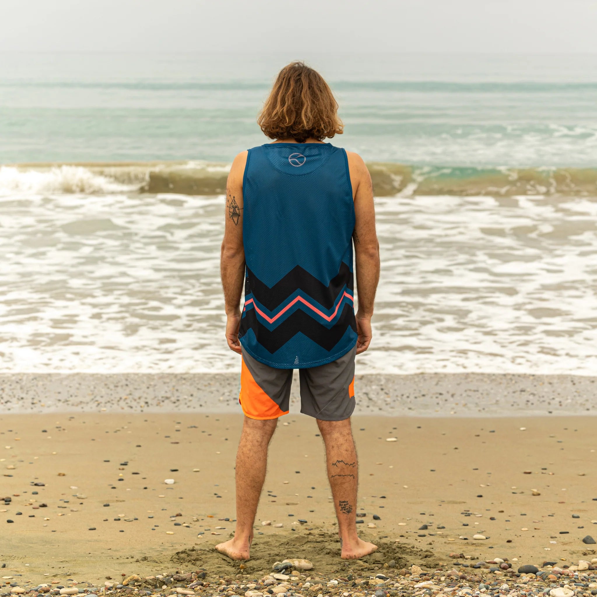 Wavy Pink Streak Mesh Jersey