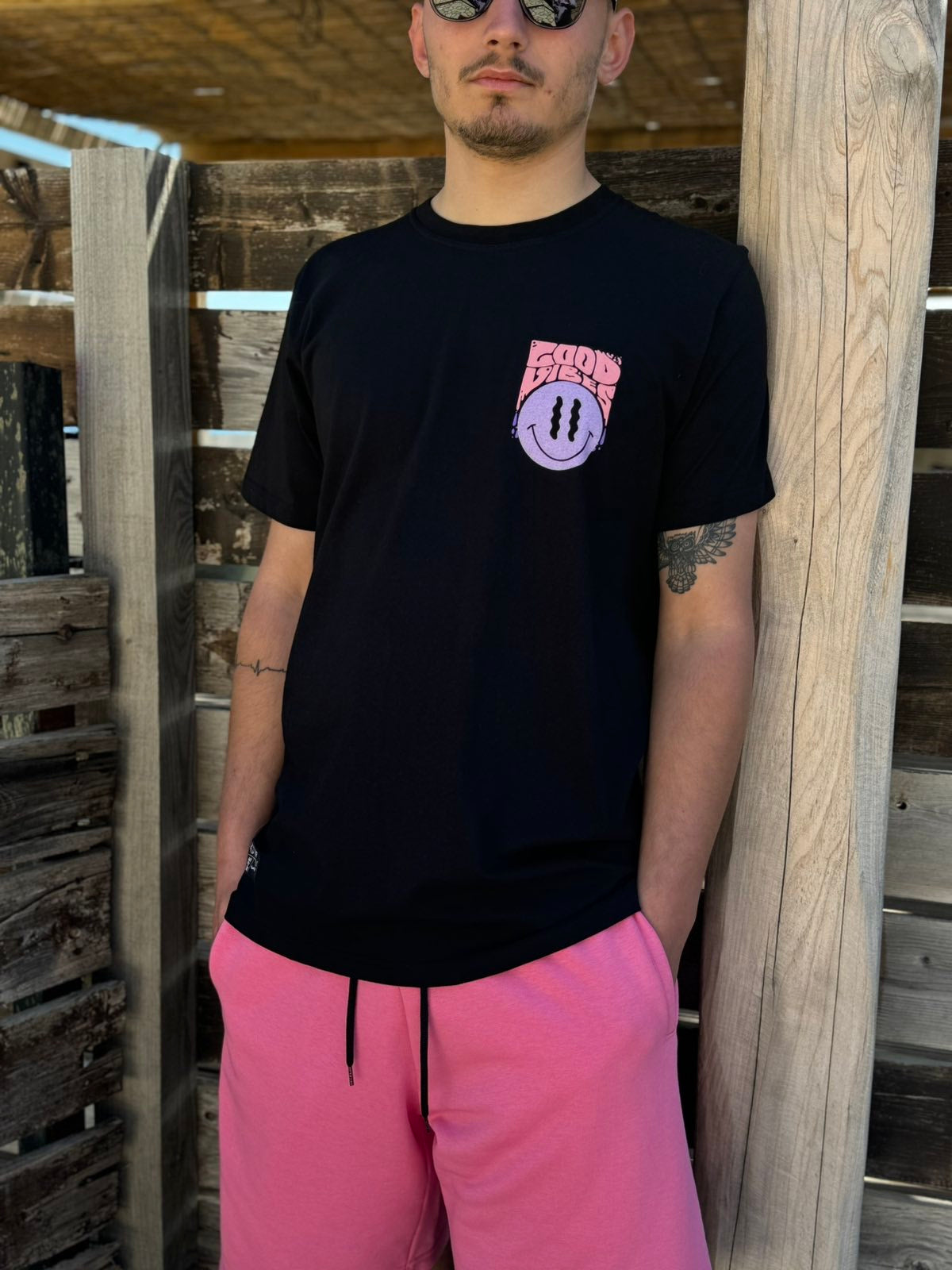 Good Vibes Black Tee