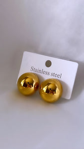Gold Ball clip-on Earrings