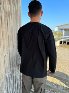 Grandad Collar Shirt Black