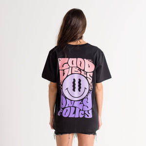Good Vibes Black Tee