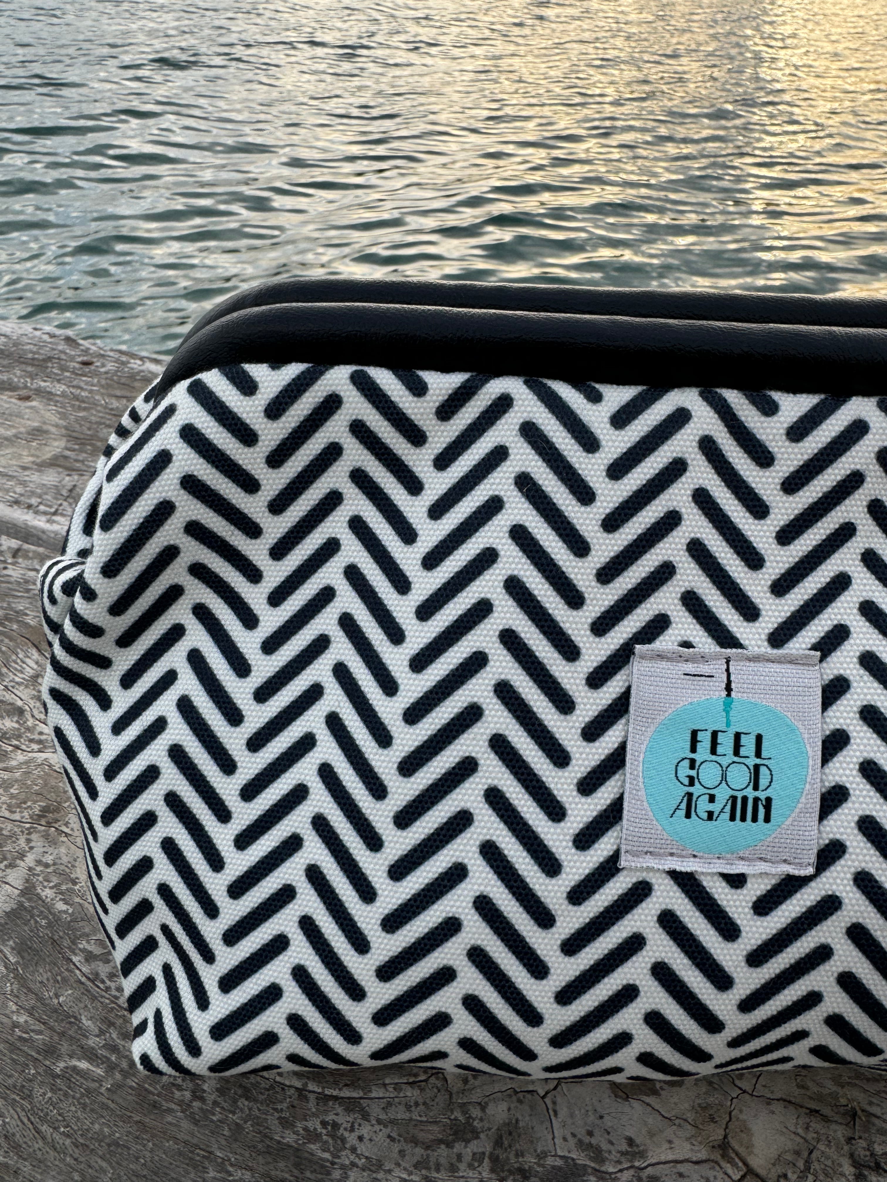 Feel Good Again Clutch  In Stripes