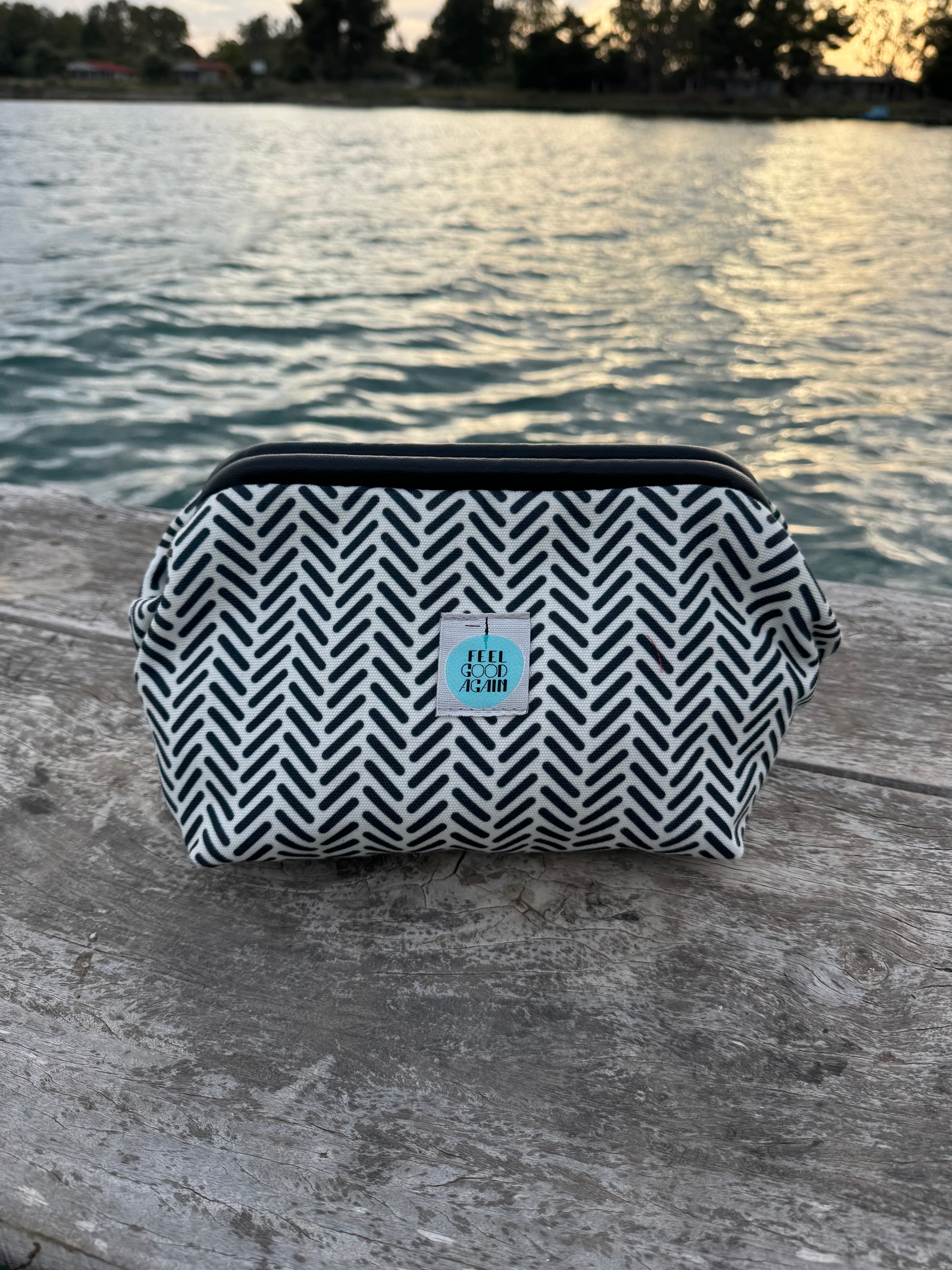 Feel Good Again Clutch  In Stripes