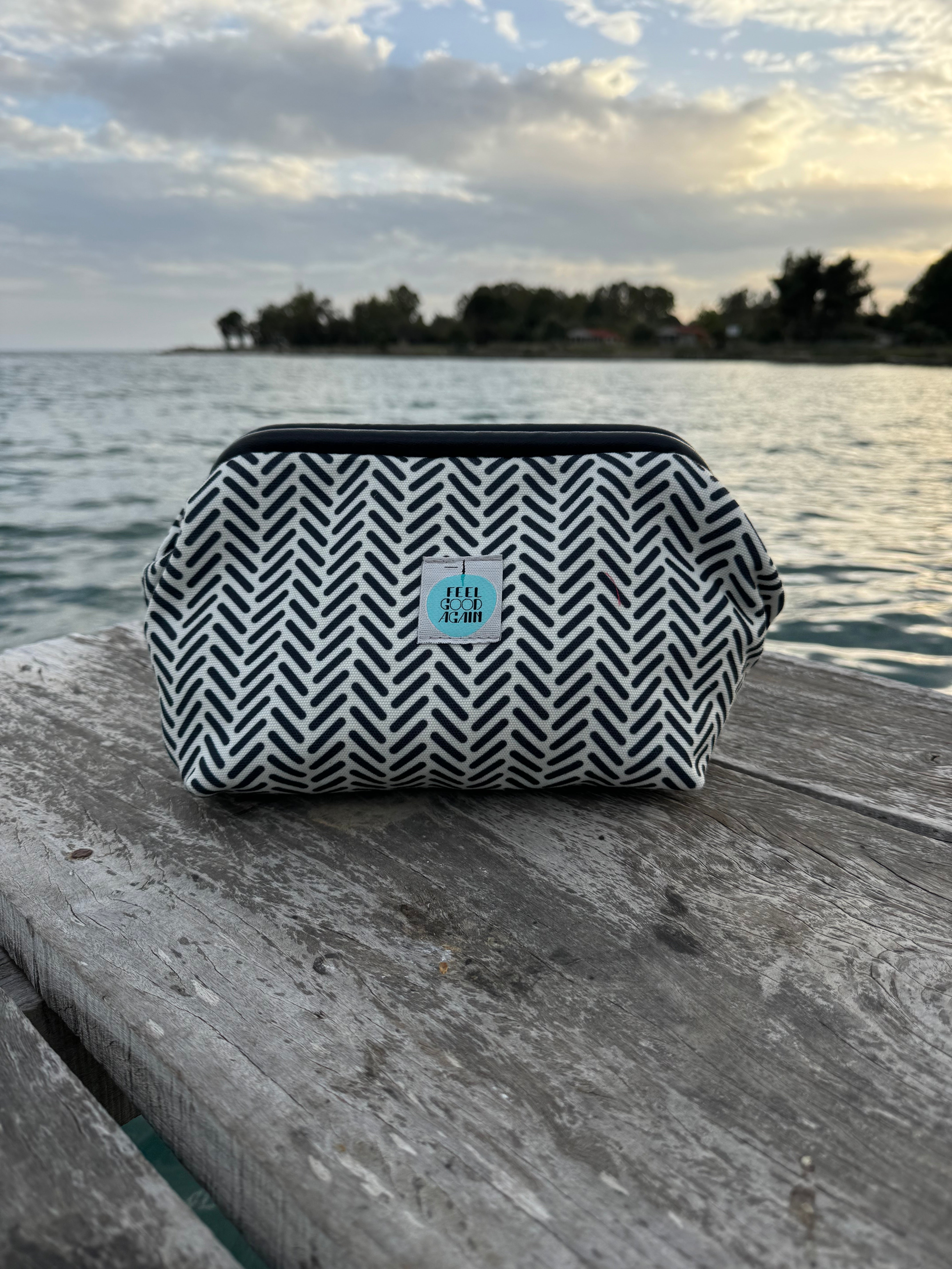 Feel Good Again Clutch  In Stripes