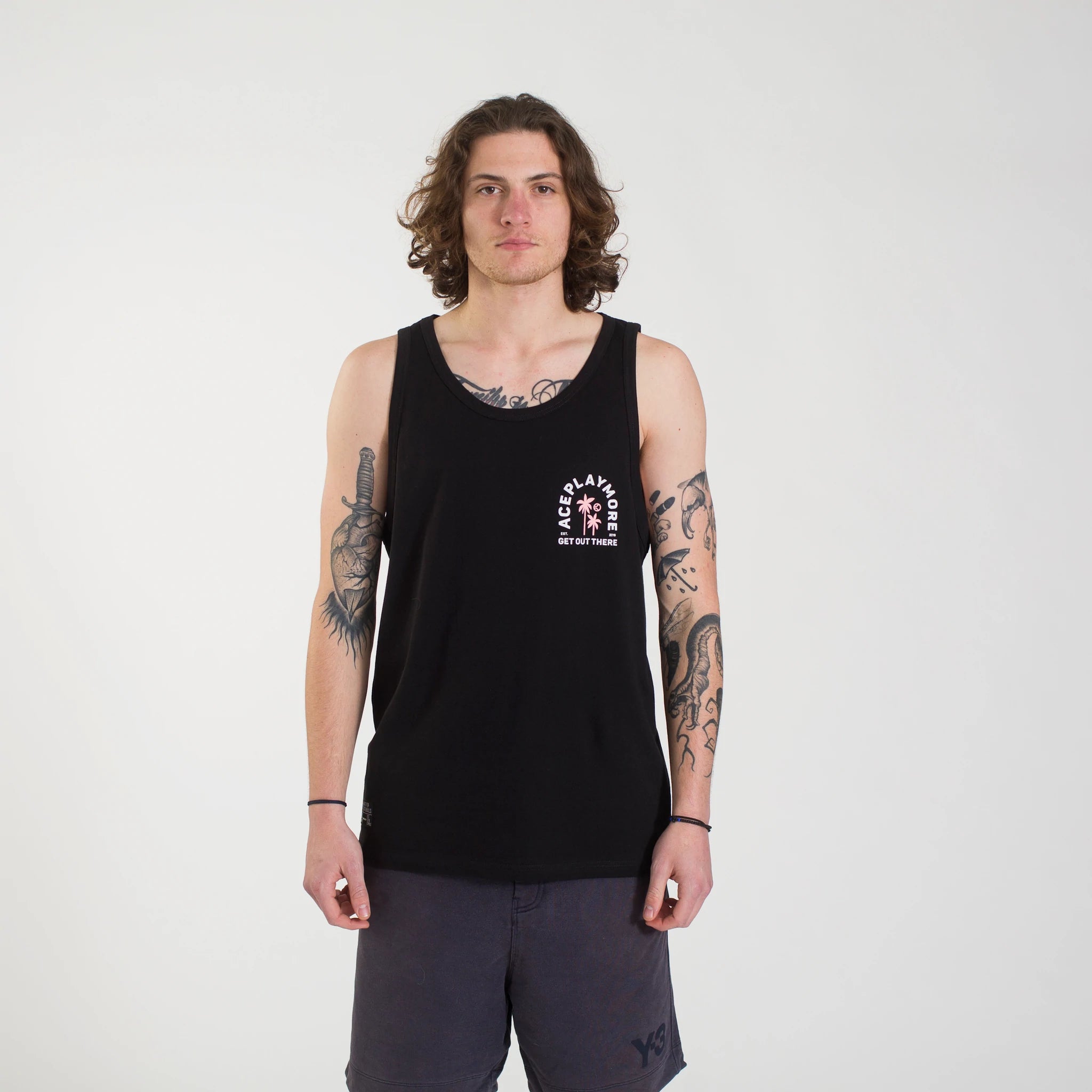 Arches and Palms Black Tank
